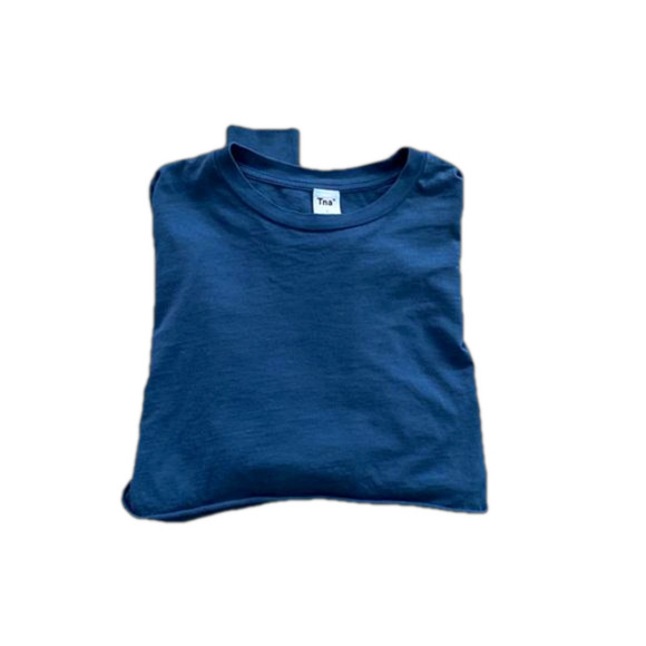 Tna (Aritzia) Size Small. Crop Long Sleeved T Shirt. Blue. - Picture 9 of 9